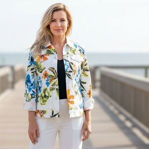 Alfred Dunner Women’s Size 14P Floral Jacket